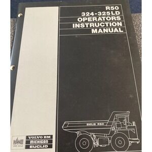 Euclid Volvo BM Michigan R50 324-325LD Rock Truck Operation instruction Manual